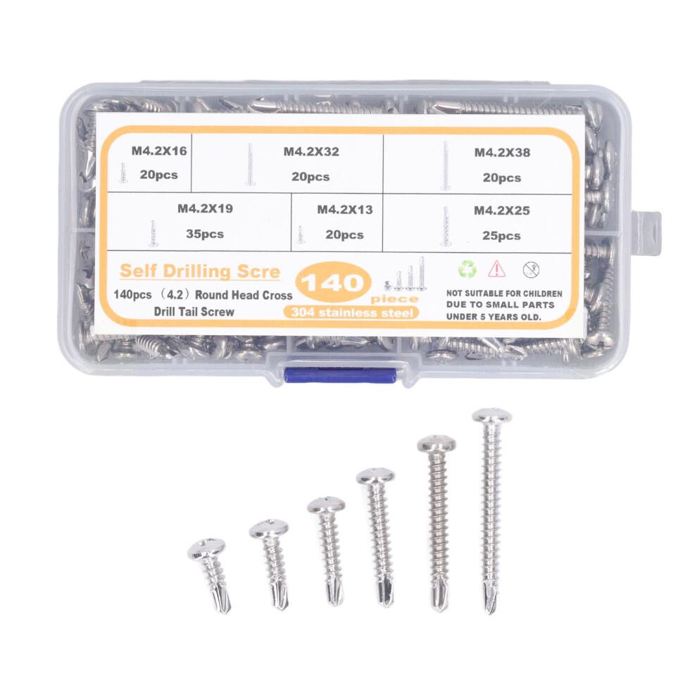 Phillips Flat Head Stainless Steel Wood Screws Self Tapping Screws Assortment Kit Countersunk Head Corrosion Resistant Durable Screws For Machinery 9180479457954