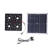Solar Panel Fan Kit For Camping Quiet Efficient Green Energy Mini Ventilator Weatherproof Safe And Durable Dual Use Air Intake Exhaust