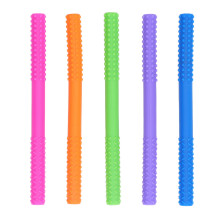 Hypoallergenic Teething Relief Chewable Tubes Soft Durable Hollow Design Easy to Clean Flexible and Easy to Hold Sensory Stimulation Temperature