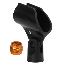 Supporto per microfono antiscivolo, resistente, in plastica, ricambio per microfono dinamico, clip universale per microfono con foro per vite da 5/8"