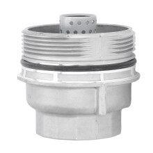 Oil Filter Housing Cap Assembly Premium Aluminum Engine System Replacement Part Easy Installation Long Lasting Durability Oil Drain Plug Direct Fit