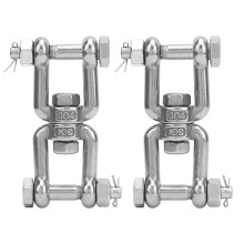 Rotating Device For Outdoor Gear Stainless Steel Anti Corrosion Heavy Duty Double Ended Eye To Eye Hook Swivel Hook That Prevents Knotting In Ropes