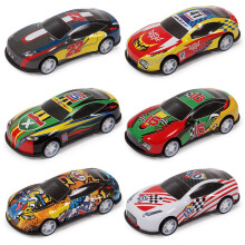 Reibungsbetriebene Rückziehautos, Spielzeug, leuchtende Farben, Druckguss-Rennwagen, keine Batterien erforderlich, realistisches Design fördert die