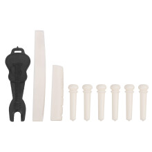 Pièces de rechange de haute qualité pour guitare, outils d'entretien polyvalents : comprend des chevilles de chevalet en os, un sillet et un outil