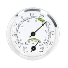 Hygrometer mit Messingrahmen, hohe Messgenauigkeit, Mini-Thermometer, kompaktes Design, integrierte Kalibrierung, relative Luftfeuchtigkeitsmessung,