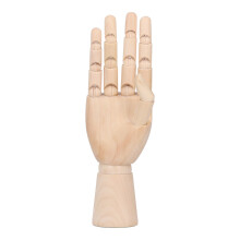 Drawing Practice Tool For Artists, Flexible Wooden Hand Model With Moveable Joints, Artists Manikin Hand Featuring Durable Hardwood Construction And