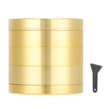 Zinc Alloy Spice Grinder5Layer Design Includes Spatula Fine Consistent Grind Flavor Enhancing Tool For Kitchens