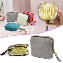 Midnight Travel Tool Bag – Portable Jewelry Organizer with Zipper & Tassel, Multi-Layer Storage for Earrings, Necklaces, Rings, Bracelets –