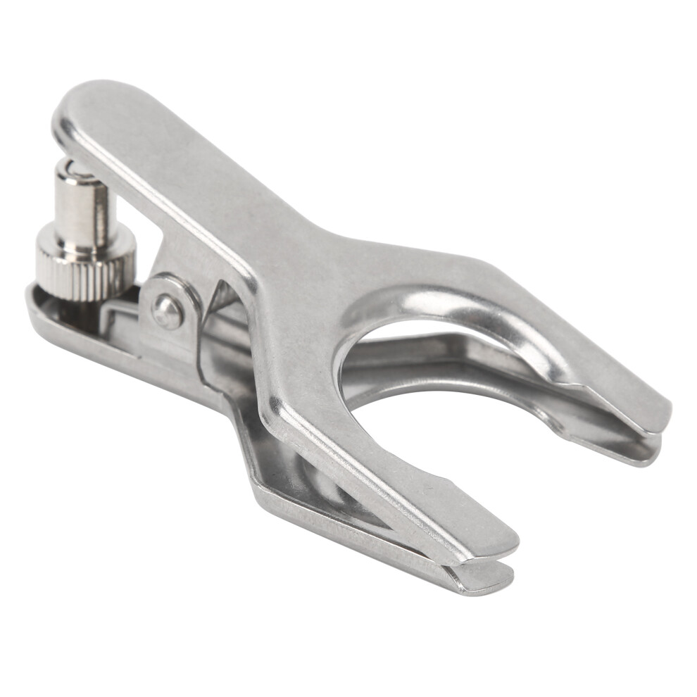 Laboratory Tools For Scientific Research, Metal Keck Clip With Screw Type Locking Nut And Strong Clamping Power, Stainless Steel Pinch Clip For 9191629397631