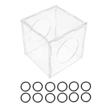 Acrylic Dust Box For Grinding With High Transparency, Enclosed Dustproof Box Featuring Safety Protection And Rubber Band Inclusion For Stable