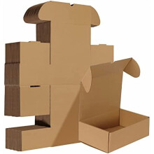 9x6x3 inches Shipping Boxes Set of 25, Brown Corrugated Cardboard Box Literature Mailer