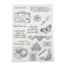 DIY Scrapbooking Stamps High Quality Silicone Material with Exquisite Patterns, Vintage English Clear Stamps for Paper Crafts and Multi Purpose Craft