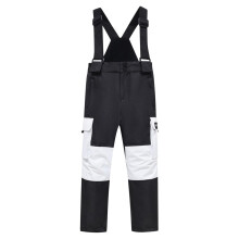 Kids Snow Ski Bib Pants Winter Waterproof Warm Insulated Snowboard Pants for Boys Girls Black 6-7 Years