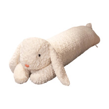 35.4" Easter Chubbier Bunny Plush, Soft Weighted Rabbit Body Pillow for Kids & Adults – White, Compatible with Easter Gifts