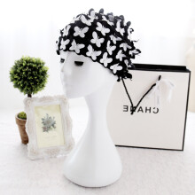 Stylish 3D Butterfly Flower Swim Cap for Women – Oversized, Stretchy, Ear-Covering, Handmade & Comfortable for Long Hair