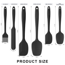 6-Piece Food-Grade Silicone Spatula Set, Heat-Resistant & BPA-Free, Compatible with All Cookware