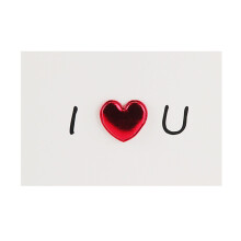 DIY Leather Heart Greeting Card Handmade Love Heartbeat Card With Envelope for Birthday Valentine's Day Christmas New Year Anniversary Wishes