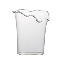 Plastic Imitation Glazed Vase Set 7.87-7.28in Clear Glass-Look Flower Pots - Multi-Size Living Room Cabinet Dried Flower Decoration (Clear/C)
