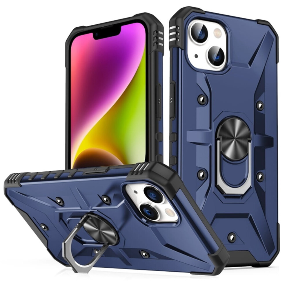 Iphone 14 Case Military-Grade Shockproof Magnetic Stand Blue 941196977168