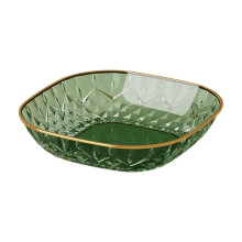 Multifunctional Transparent Plastic Plate 5.9in – for Fruits, Snacks, Home, Party, Wedding; Compatible with Dishwashers