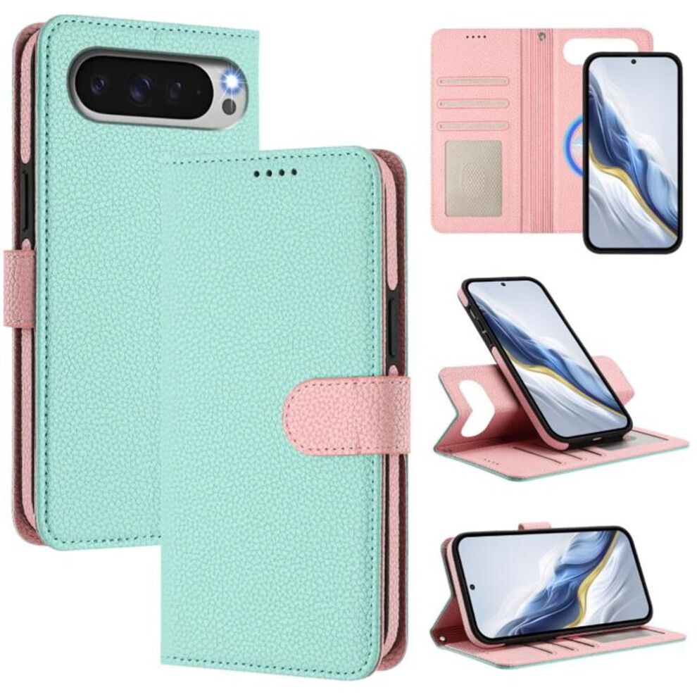 Rfid-Blocking 2-In-1 Detachable Wallet Case With Wrist Strap For Google Pixel 10 Pro Xl, Green 9485826607182