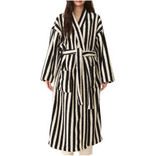 asdoklhq Long Robes for Women Stripe Lace Up Winter Thickened Insulation Bathrobe Fleece Have More Cash Than Can Be Accounted for Robe Black M