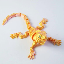 1PC GOLD 9.5CM 3D Printed Gecko Simulation Fully Articulated Figurine with Articulated Joints
