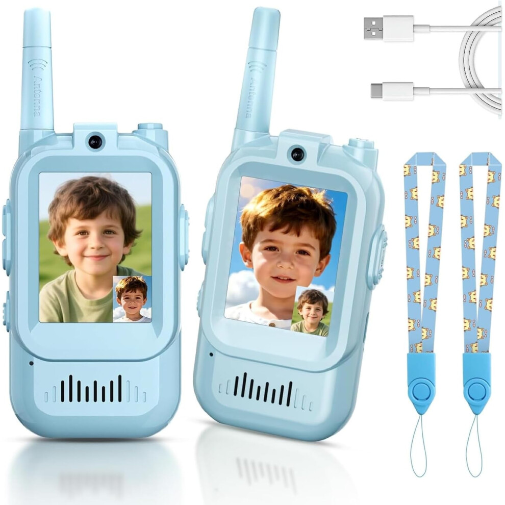Kids Walkie-Talkies With Video Rechargeable 2-Pack 941196979827