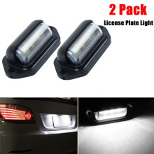 2Pcs Waterproof 6 Led 12V License Plate Light Car Boat Truck Trailer Step Lamp