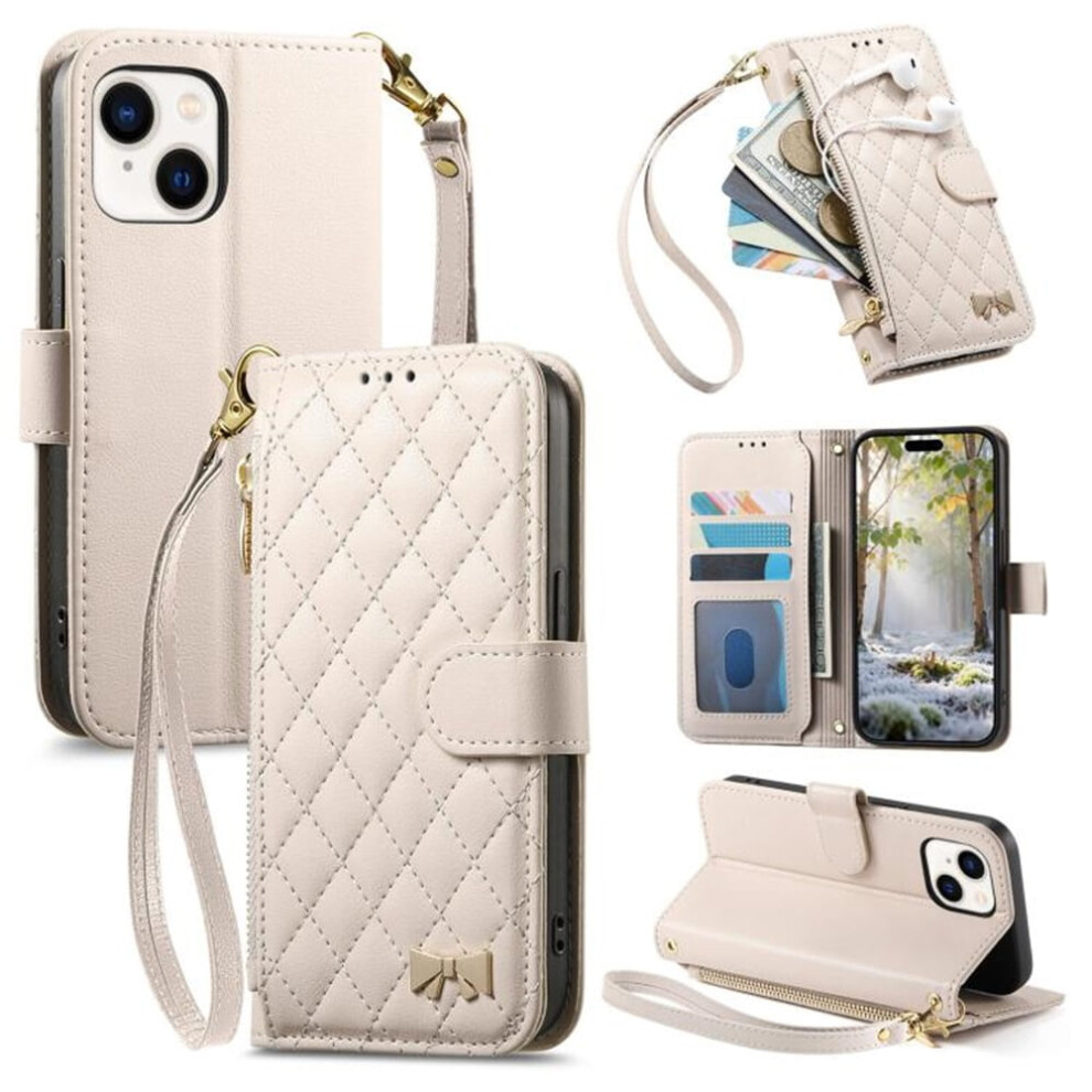 Iphone 15 Wallet Case Pu Leather Bowknot Magnetic Flip 941196980830