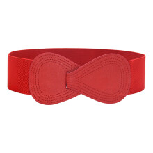 Clearance! Women's Belt New Women's Elastic Belt with Down Coat Wrap Waistband Wide Belt, a Belt (Red)