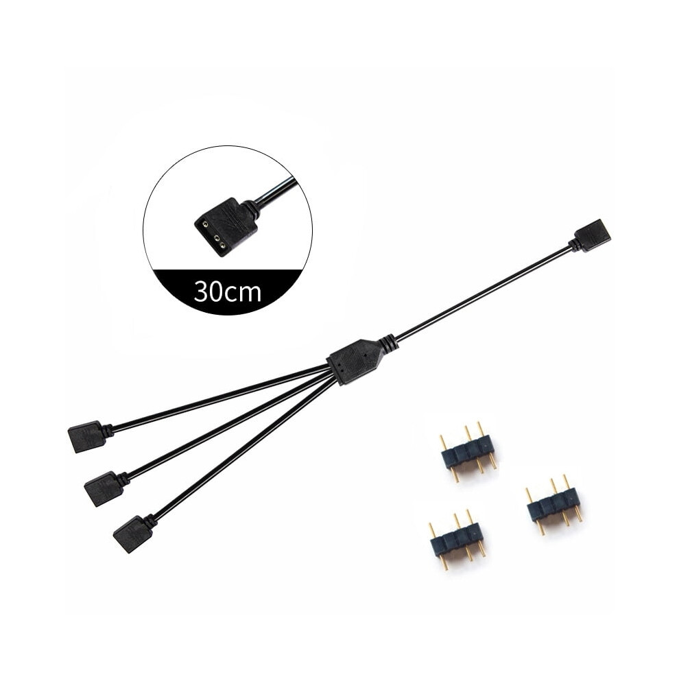 Argb 5V 3Pin Extension Cable Adapter 30Cm 1 To 1 2 3 4 5 12V 4Pin Rgb Splitter Cable For Msi A Sus Asrock Aura Led 9558633018226
