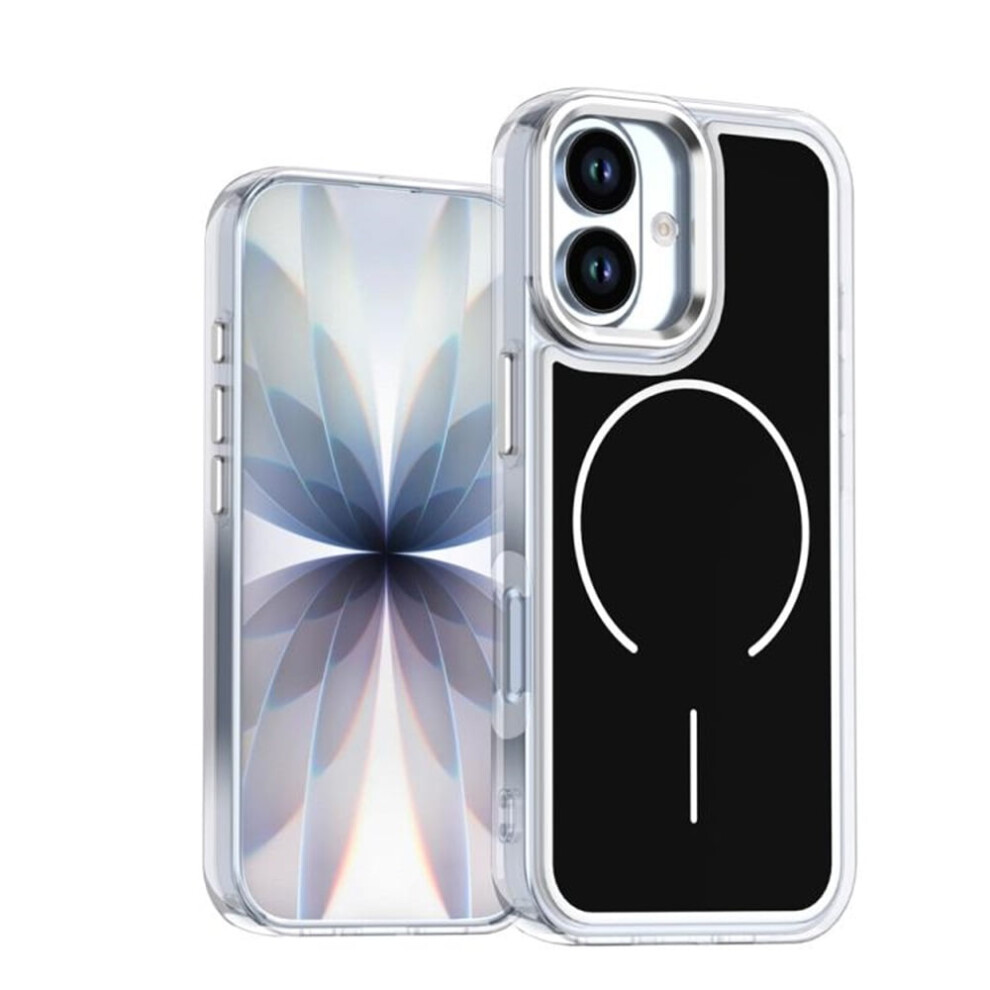 Magnetic Case For Iphone 17 (6.3"), Magsafe Compatible, Heavy-Duty Shockproof, Electroplated Dual-Color Cover, Black 9485826608394