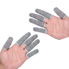 10pcs Multipurpose Cotton Work Gloves Finger Protectors Cover With Anti Slip Grip For Carving Metalworking