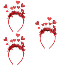 ETEREAUTY Valentinstag-Haarreif mit Herzmotiv, feine Handwerkskunst, 3-teilig