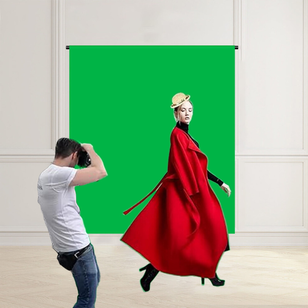 Screen Backdrop For Photography And Video - 59X39 Inch Polyester Fabric Chroma Key Background For Live Shooting And Portraits Green 9193271810582