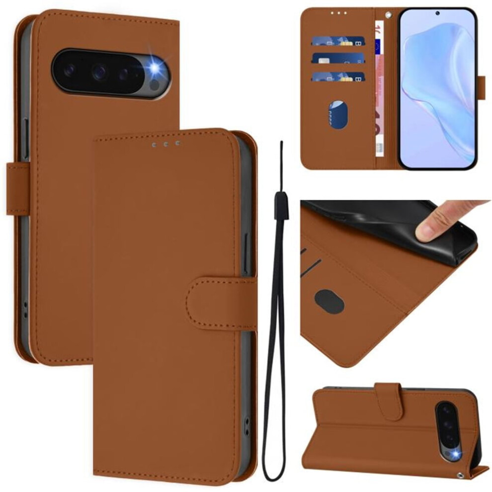 Pu Leather Wallet Case For Google Pixel 10 Â Brown 9418476967535