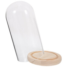Clear glass dome display cover for preserved roses 1 piece