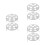 6Pcs Heavy Duty Stainless Steel Egg Steaming Stand Multi-Use Silver 5