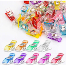 100pcs Sewing Clips for Fabric & Quilting – Multi-Color Plastic Quilt Clips, Compatible with All Sewing Machines