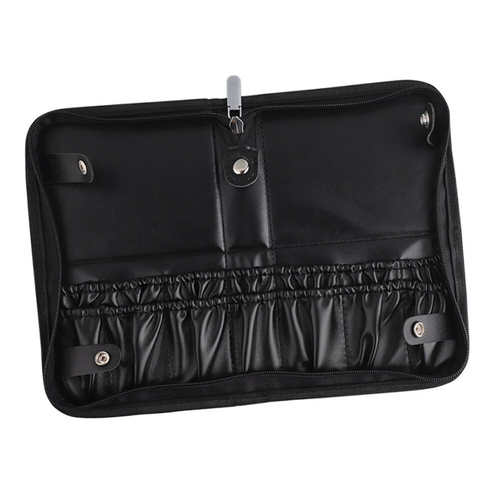Cosmetic Bag Large Capacity Brush Organizer Cross Pattern