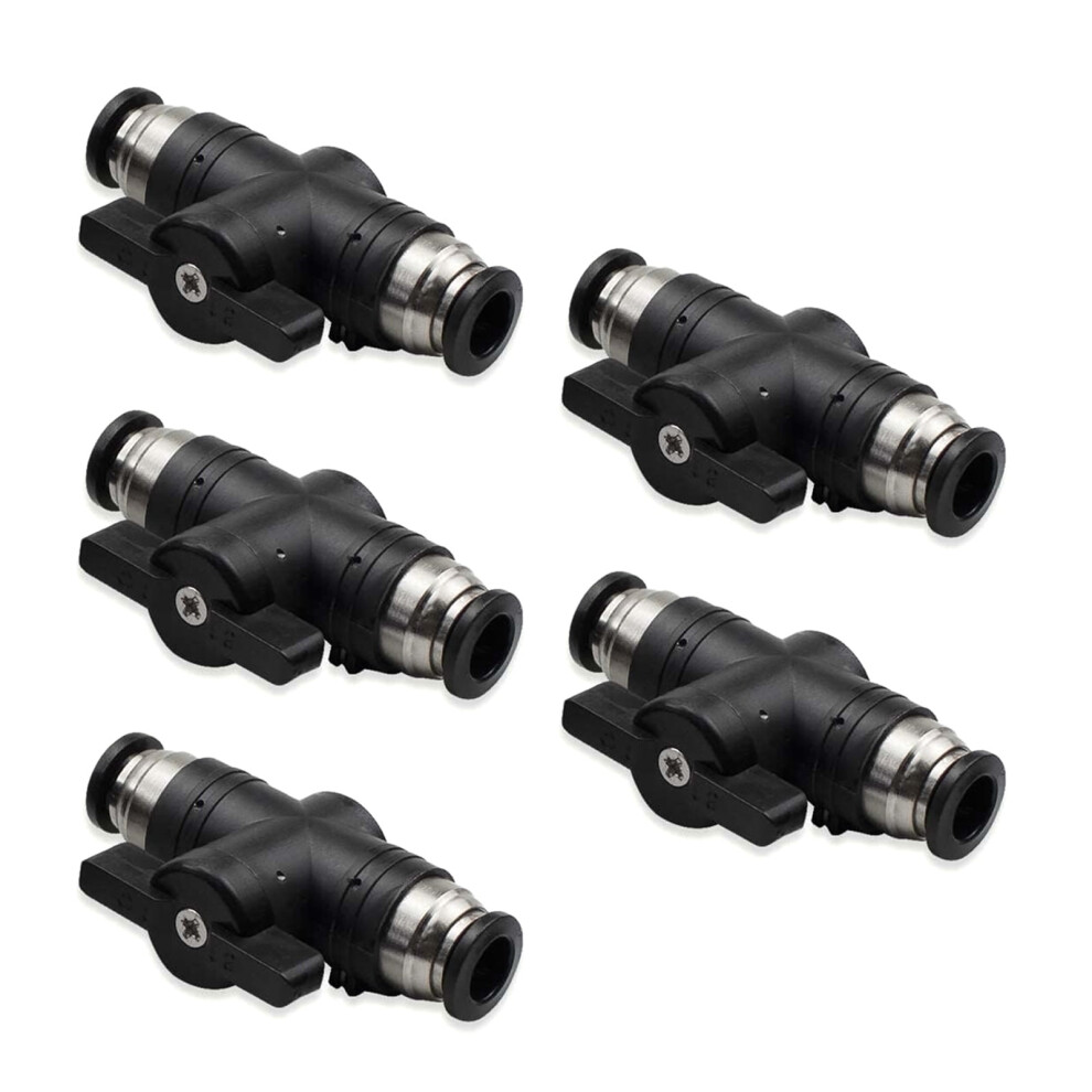 5Pcs Manual Air Flows Control Valves Push To Connects Fitting Balls Valves Pneumatic Connector For Quick Coupling 9418476667206