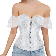Women's Gothic Crop Corset Tops: Waist Lace Sexy Bustiers - Elastic Body Shaping Shapewear for a Gorgeous Appearanc