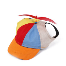 Funny Dog Hat with Spinning Propeller Pet Outdoor Sports Cap with Ear Holes for Beach Travel Fishing and Parties