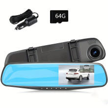 Universele slimme achteruitkijkspiegel dashcam, 1080p, 170 groothoek, nachtzicht, loopopname, bewegingsdetectie, parkeermodus, automatisch dimmen