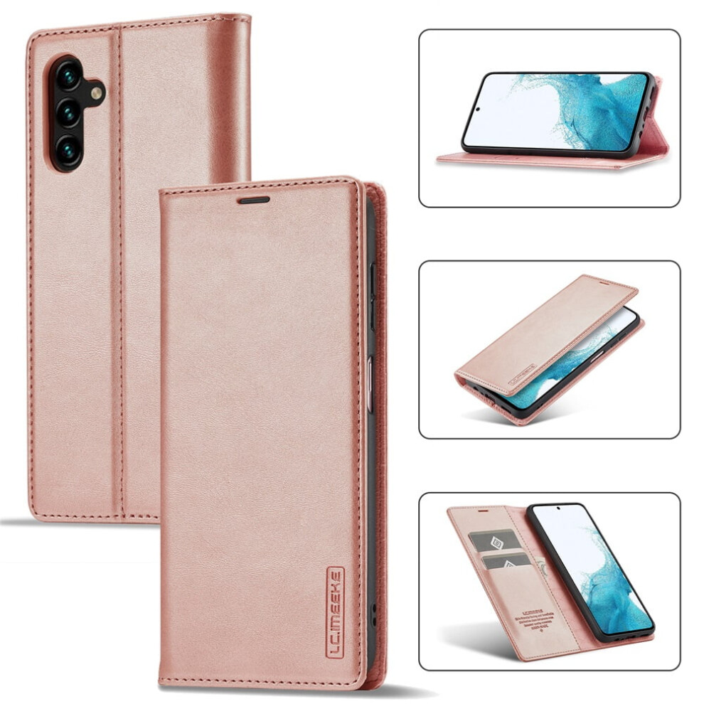 Lc.imeeke Leather Flip Wallet Case With Card Holder, Magnetic Closure & Kickstand For Compatible With Samsung Galaxy S24 Fe 5G 9152228507722