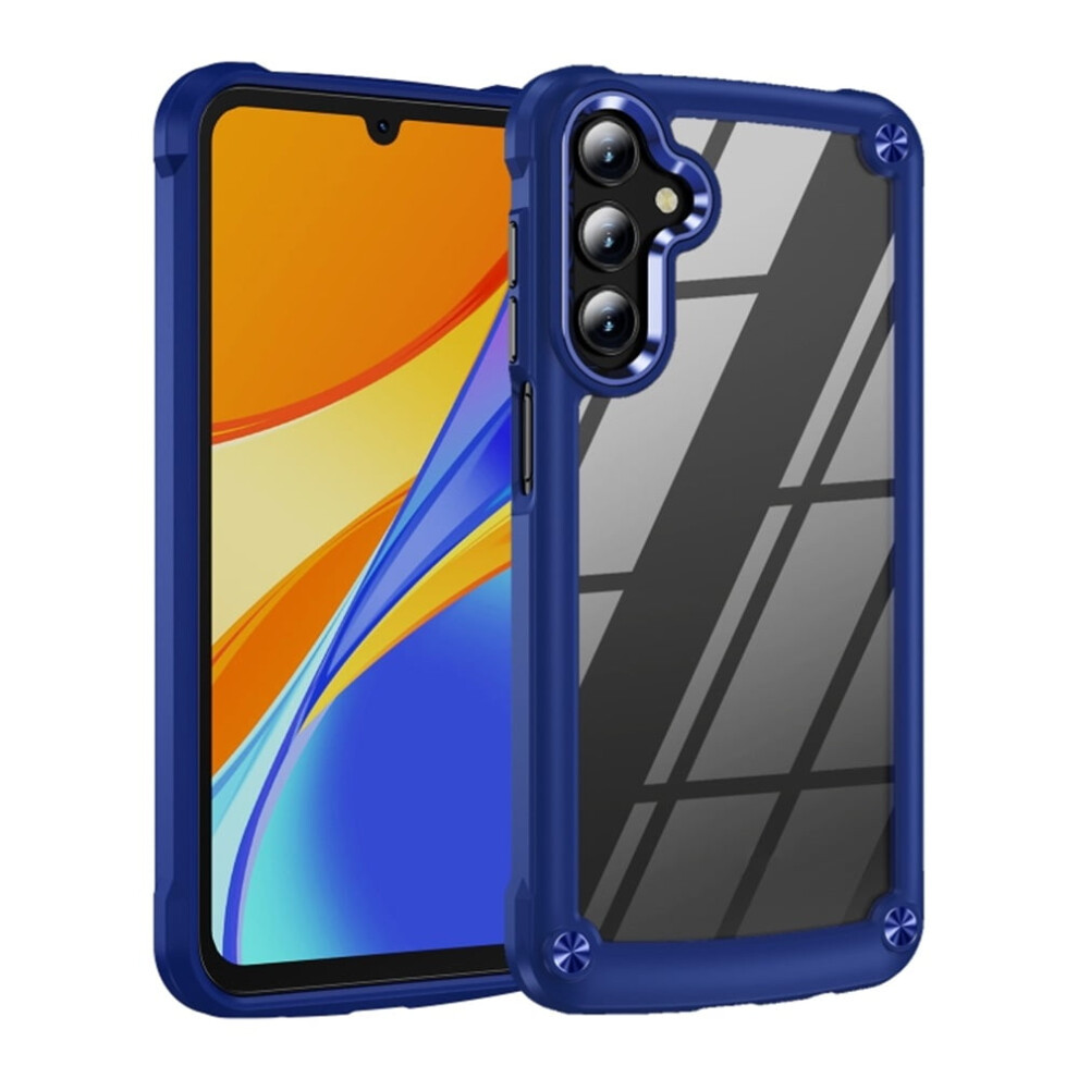 Samsung Galaxy A26 5G Case Â Four-Corner Airbag, Electroplated Lens Protection, Scratch-Resistant Clear Hard Cover, Blue 9152228507234