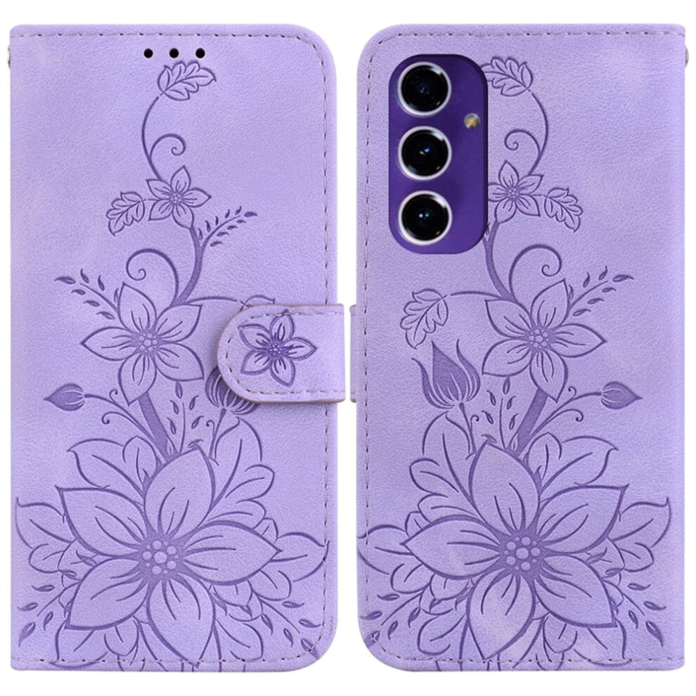Pu Leather Flip Wallet Case With Magnetic Closure & Card Slots, Compatible With Samsung Galaxy A16 5G 6.7" Purple 9152228506879