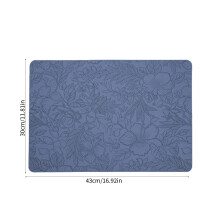 Washable heat-resistant placemats blue 4-pack