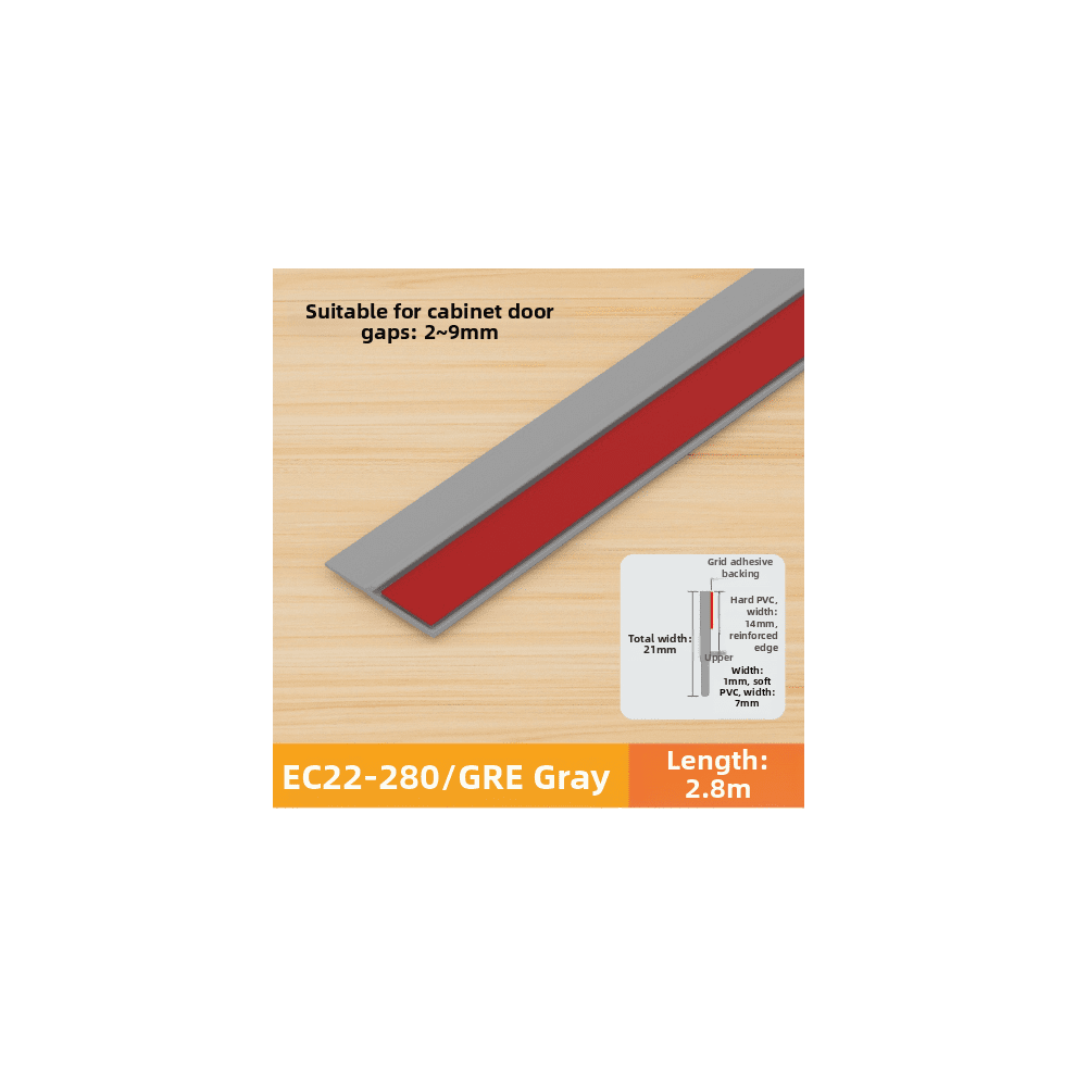 Flexible Cabinet Door Seal Strip Self Dust Proof Soundproof Gap Filler 9152228507111